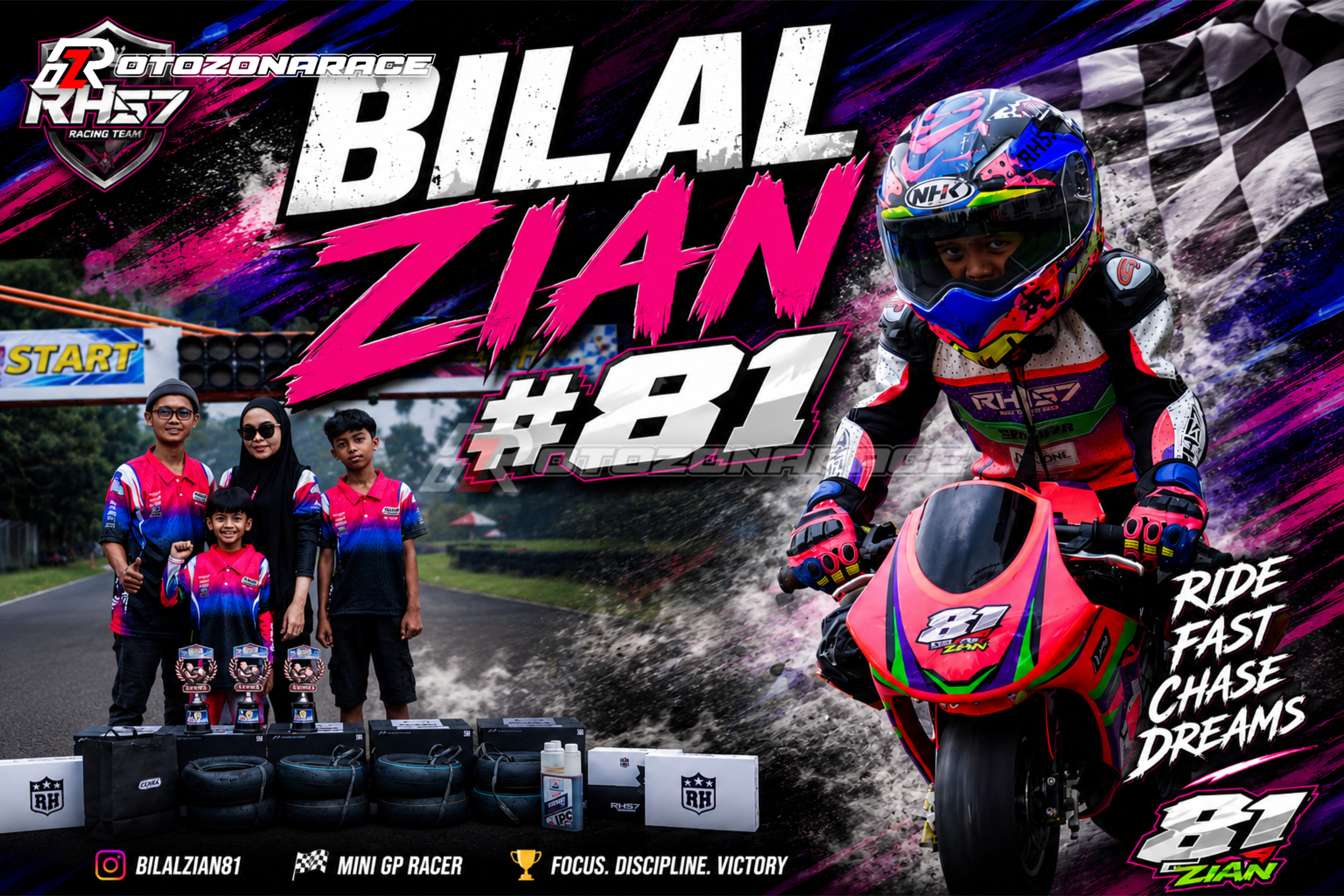 Mengejutkan! Pertama kali balap di Sentul, Bilal Zian Yukihiro Sapu Bersih Enam Kemenangan