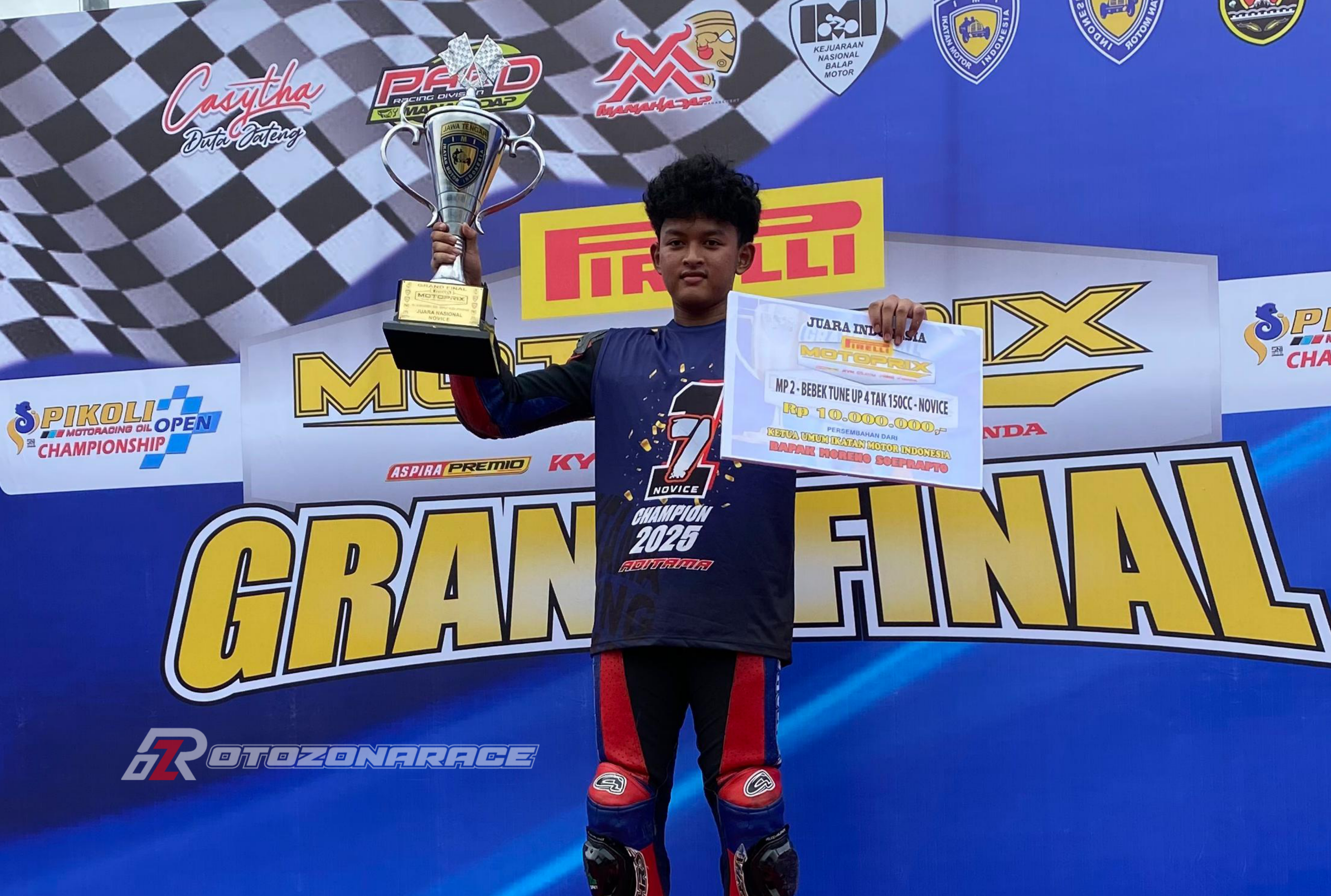 JURNAS LAGI! BOCAH JOGJA, DIANDRA TRIHARDIKA JAWARA NASIONAL MOTOPRIX 2025 KATEGORI NOVICE