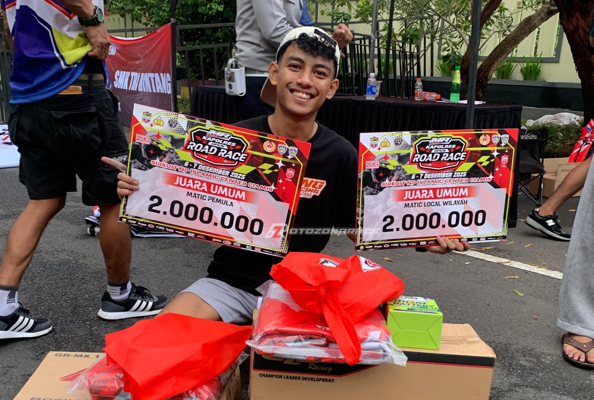 Taufik Acil Bawa Pulang Dua Juara Umum di Mr Pulley Kapolres Open Roadrace 2025, Ciamis