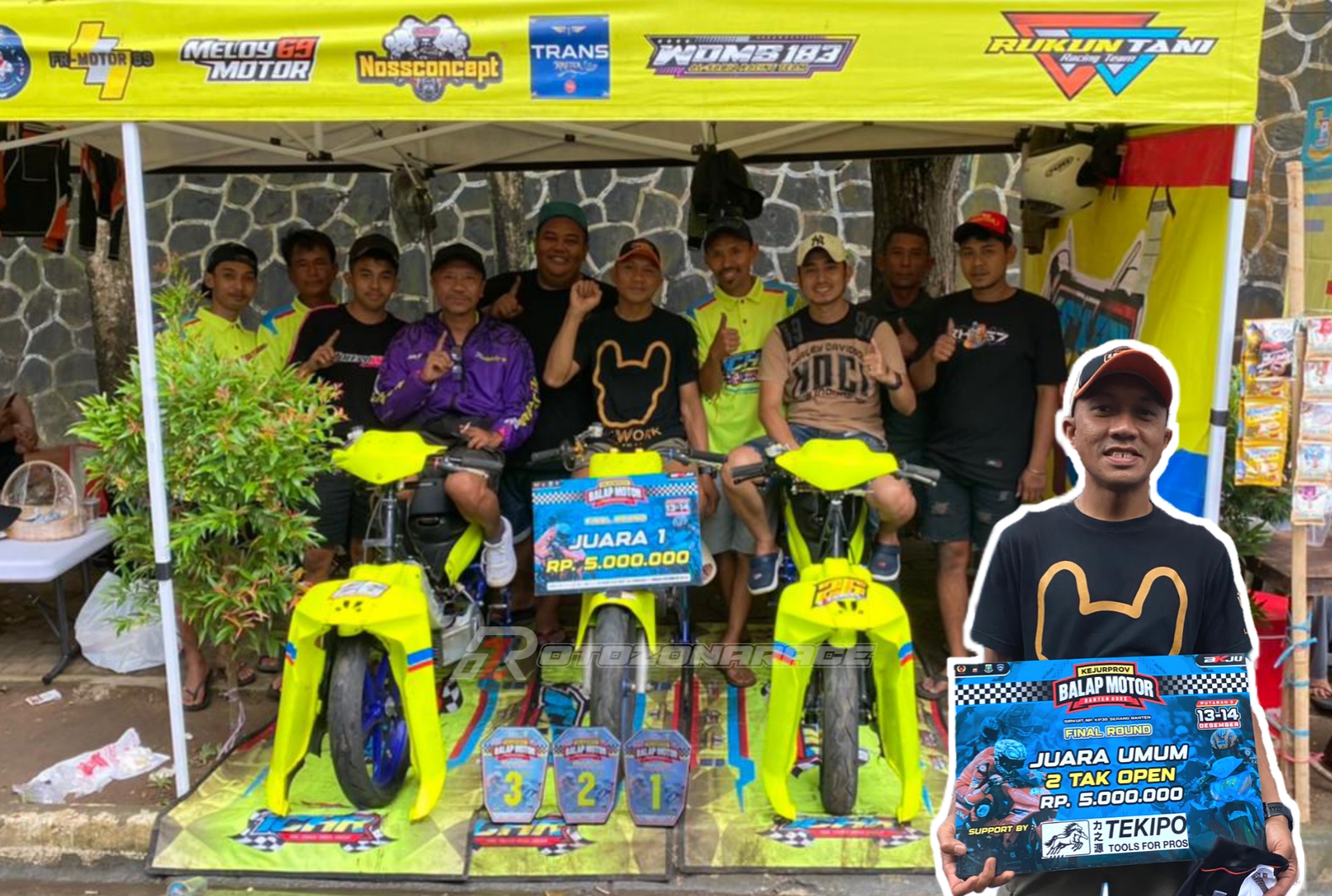 Bersama 3 Mekanik Berbeda, ICHR Racing Team Sukses Antar Nurgianto Juara Umum 2 Tak Open Di Kejurprov Banten 2025