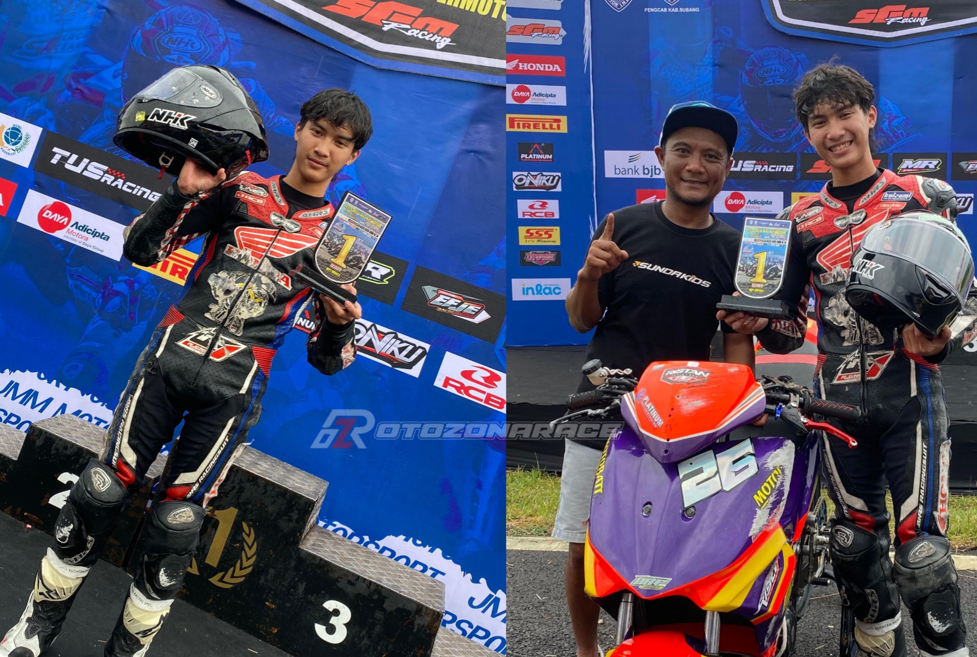 Tampil Perkasa, M Rama Putra Raih Juara Race 1 Novice dan Expert Di Final Kejurda Roadrace Jabar 2025