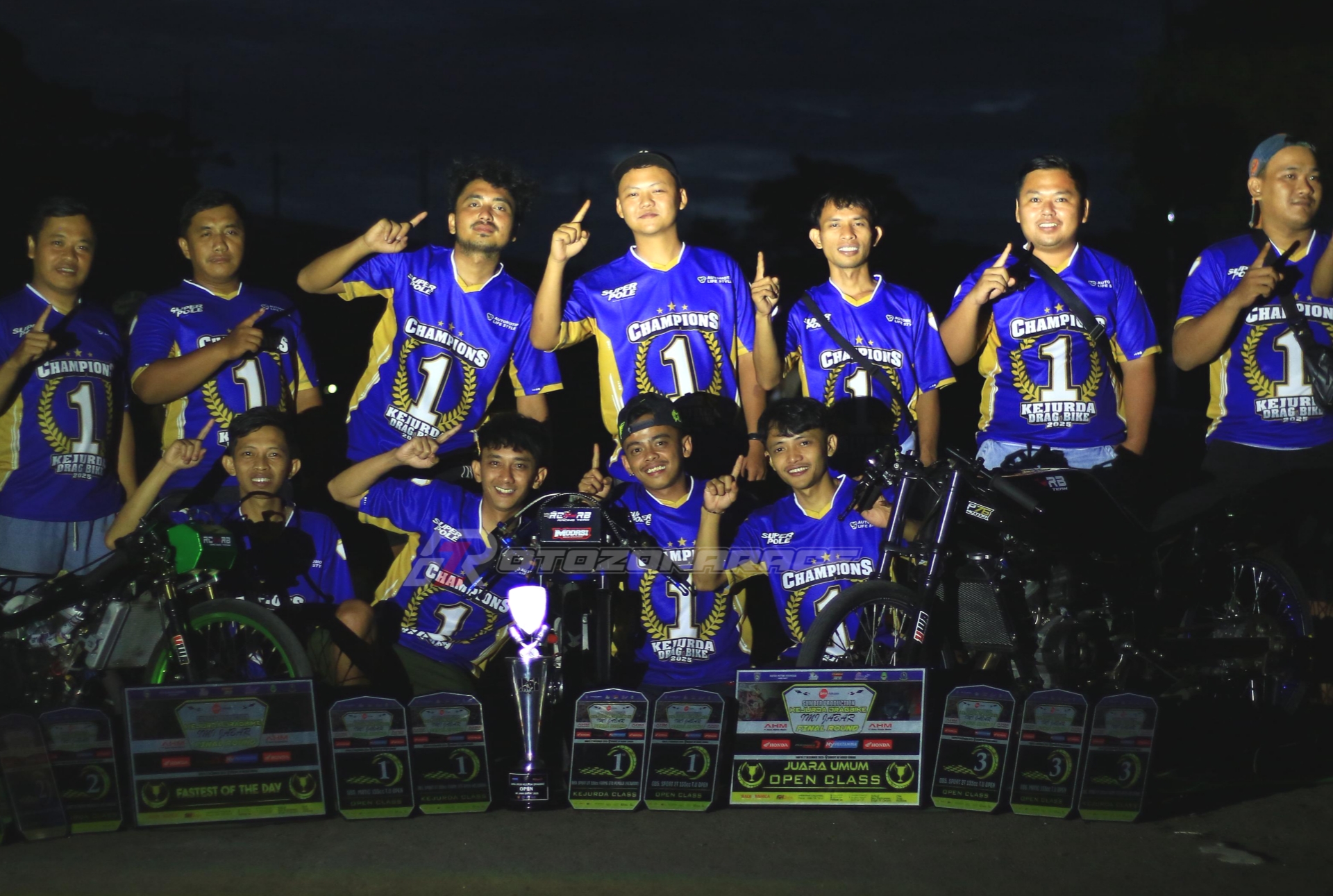 Riki Butong Bersama tim RC FT RB X SP76 MOTOR Sukses Raih Hasil Gemilang Di Final Kejurda Dragbike Jabar 2025