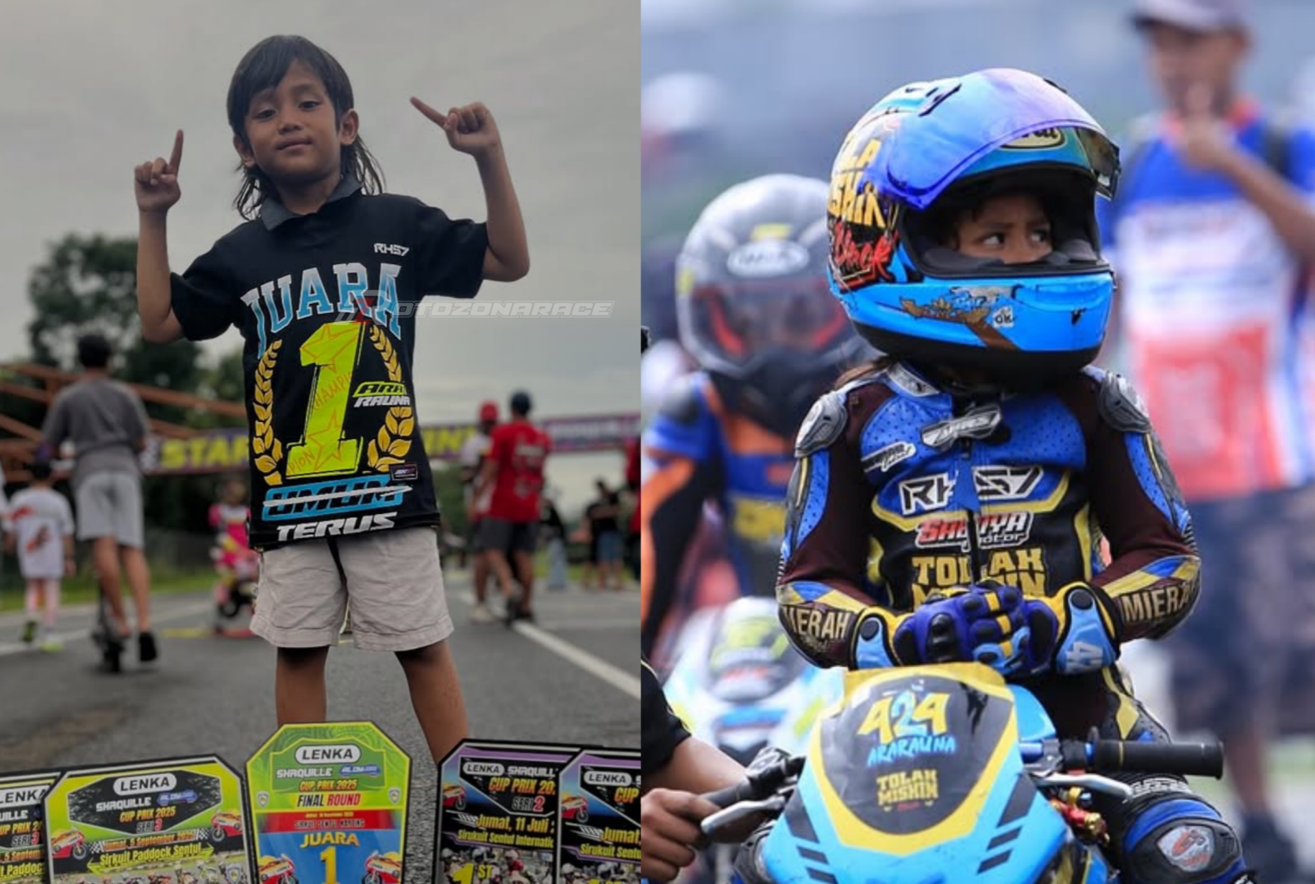 Joss!! 45 Kali Balapan, 45 Kali Podium, Raih 22 Kali Juara, Ararauna Kalandra Salah Satu Pembalap Cilik Penuh Potensi