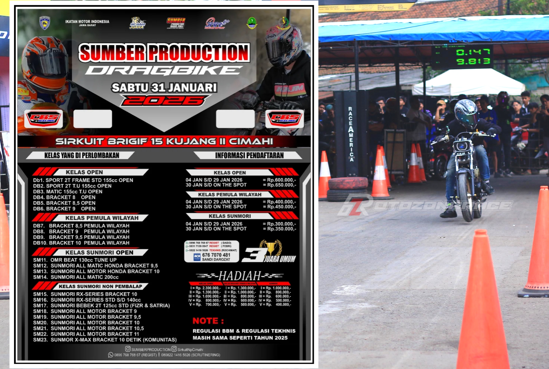 Segera Persiapkan, Kejuaraan Sumber Production Dragbike 2026 Siap Digelar Pada 31 Januari 2026