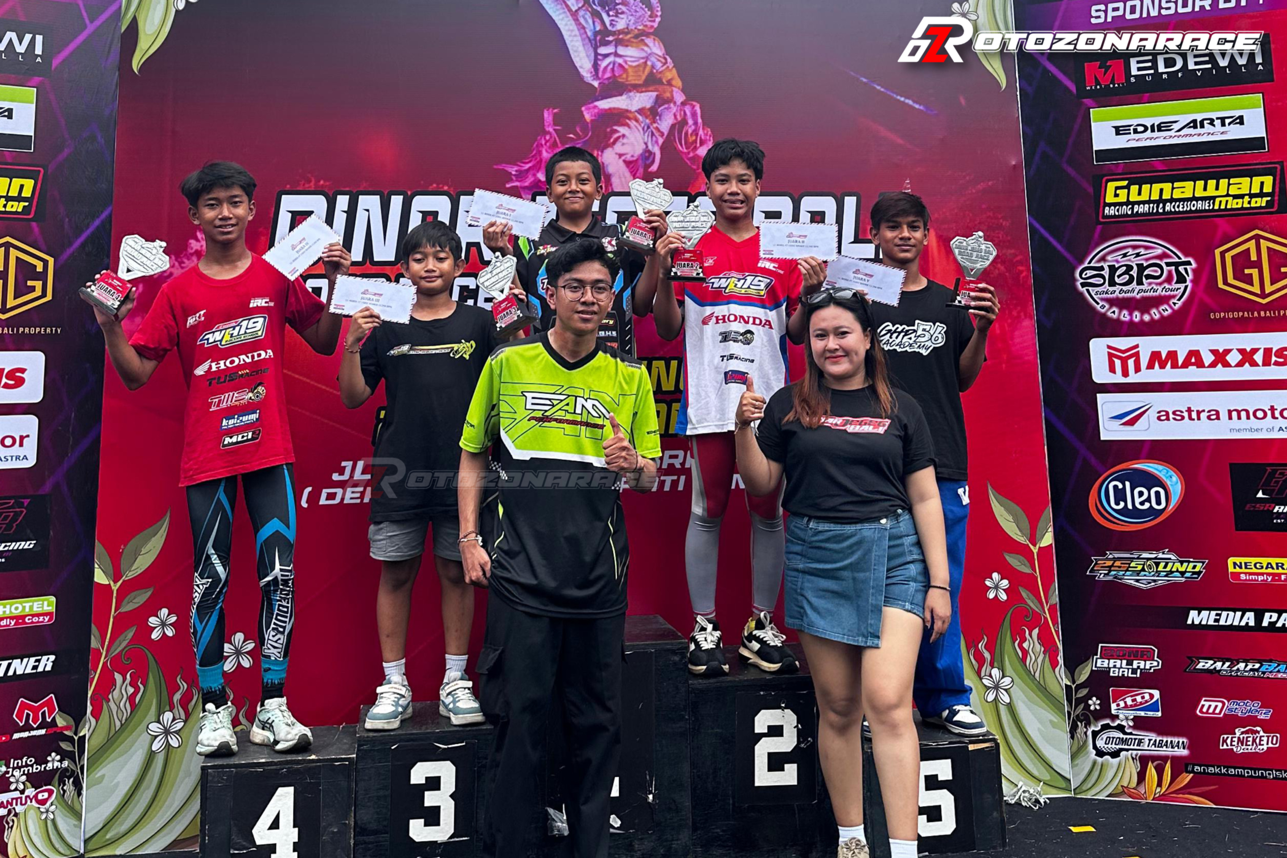 Mantap! Siswa Binaan Wh19 Racing School Borong Podium Di Ajang Dinar Jegeg Bali Roadrace Championship 2026