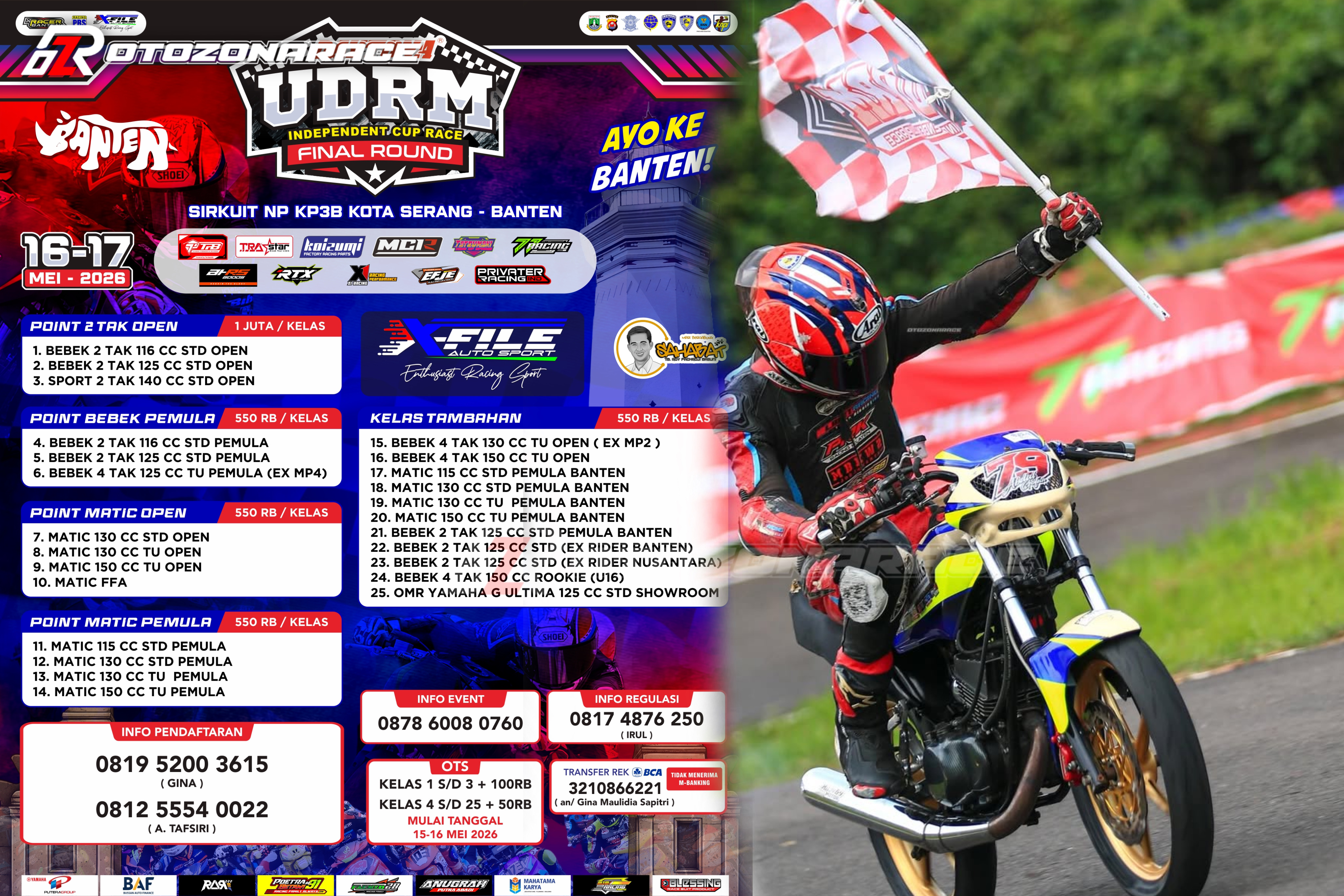 Putaran Final Daytona UDRM Independent Cup Race Siap Guncang Kota Serang, Banten 16-17 Mei 2026
