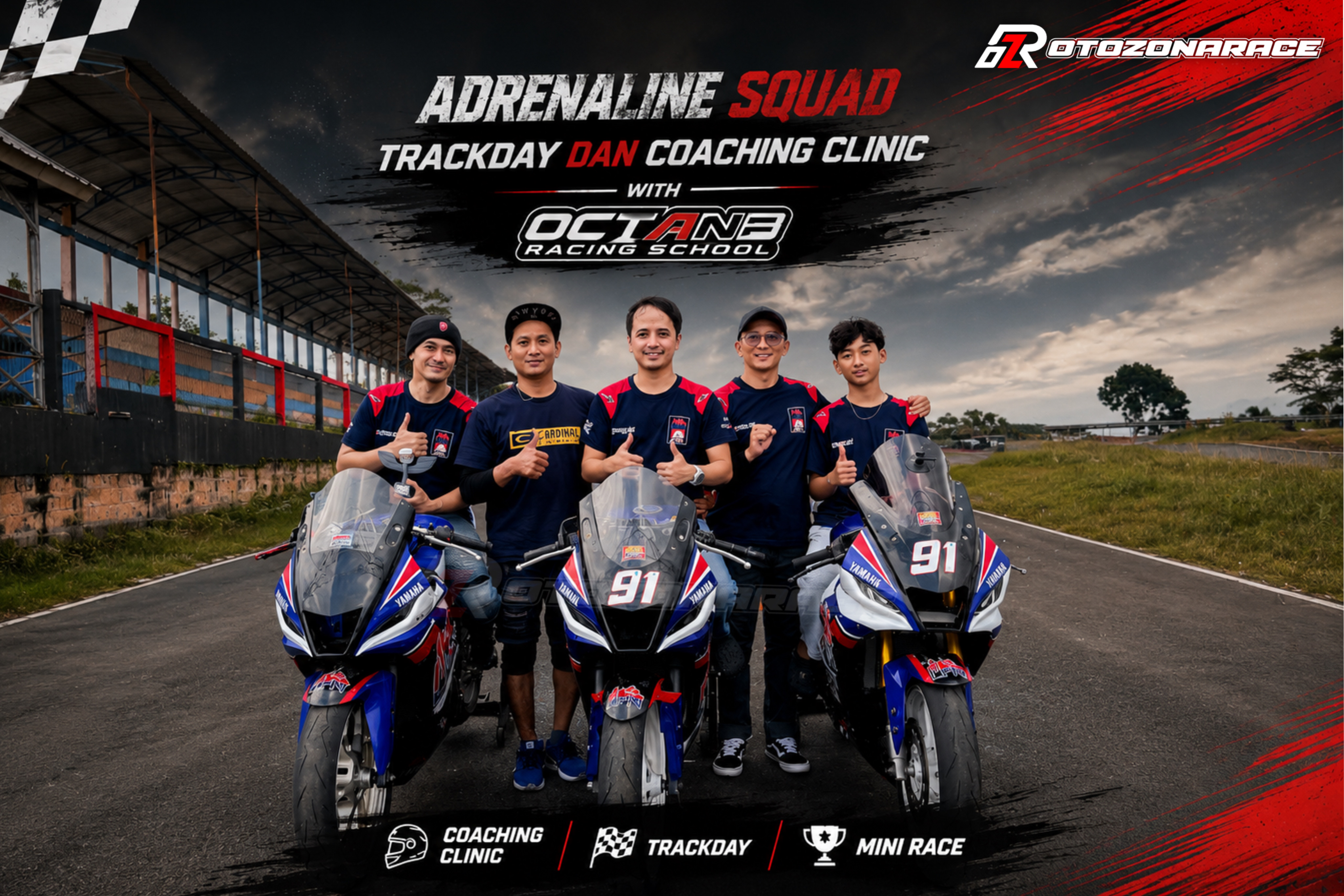 Adrenalin Squad Sukses Gelar Trackday dan Coaching Clinic Bersama Ocktane Racing School, Arkana dan Arie Ocktane Jadi Mentor
