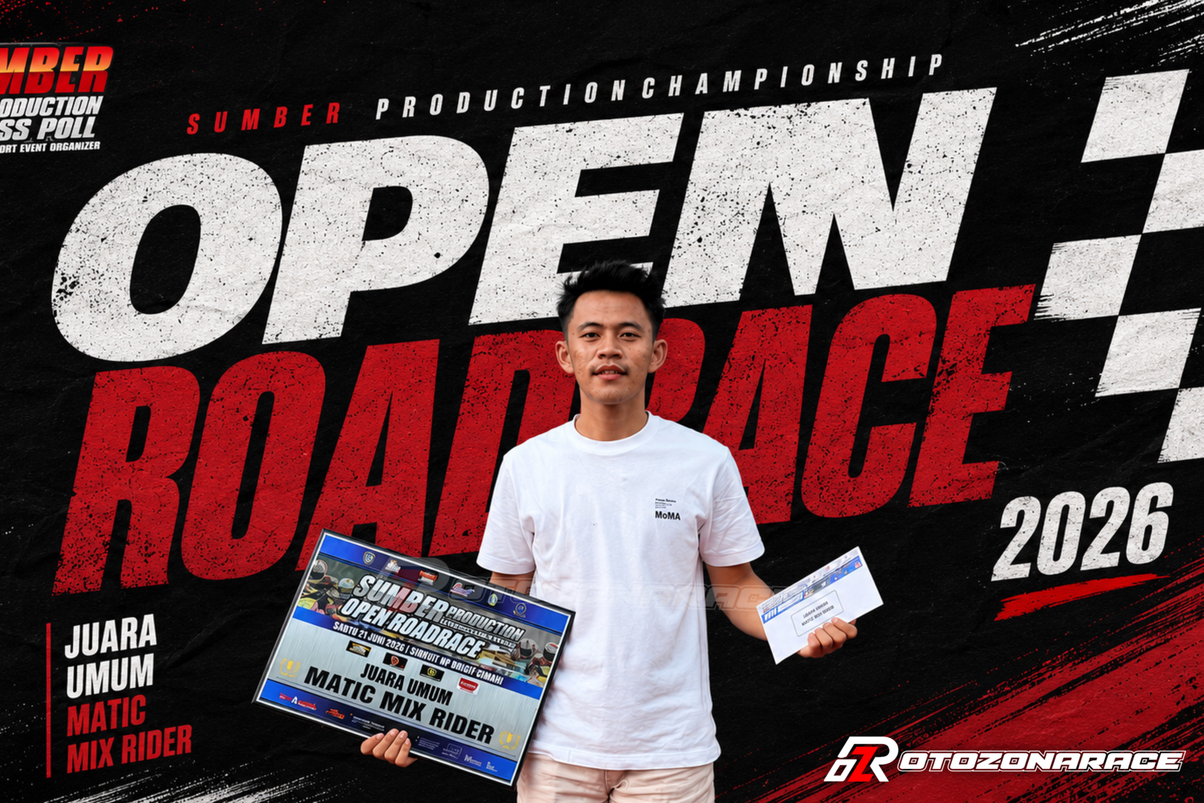 Anggi Gianturi Sabet Juara Umum Matic Mix Rider di Sumber Production Roadrace Championship 2026