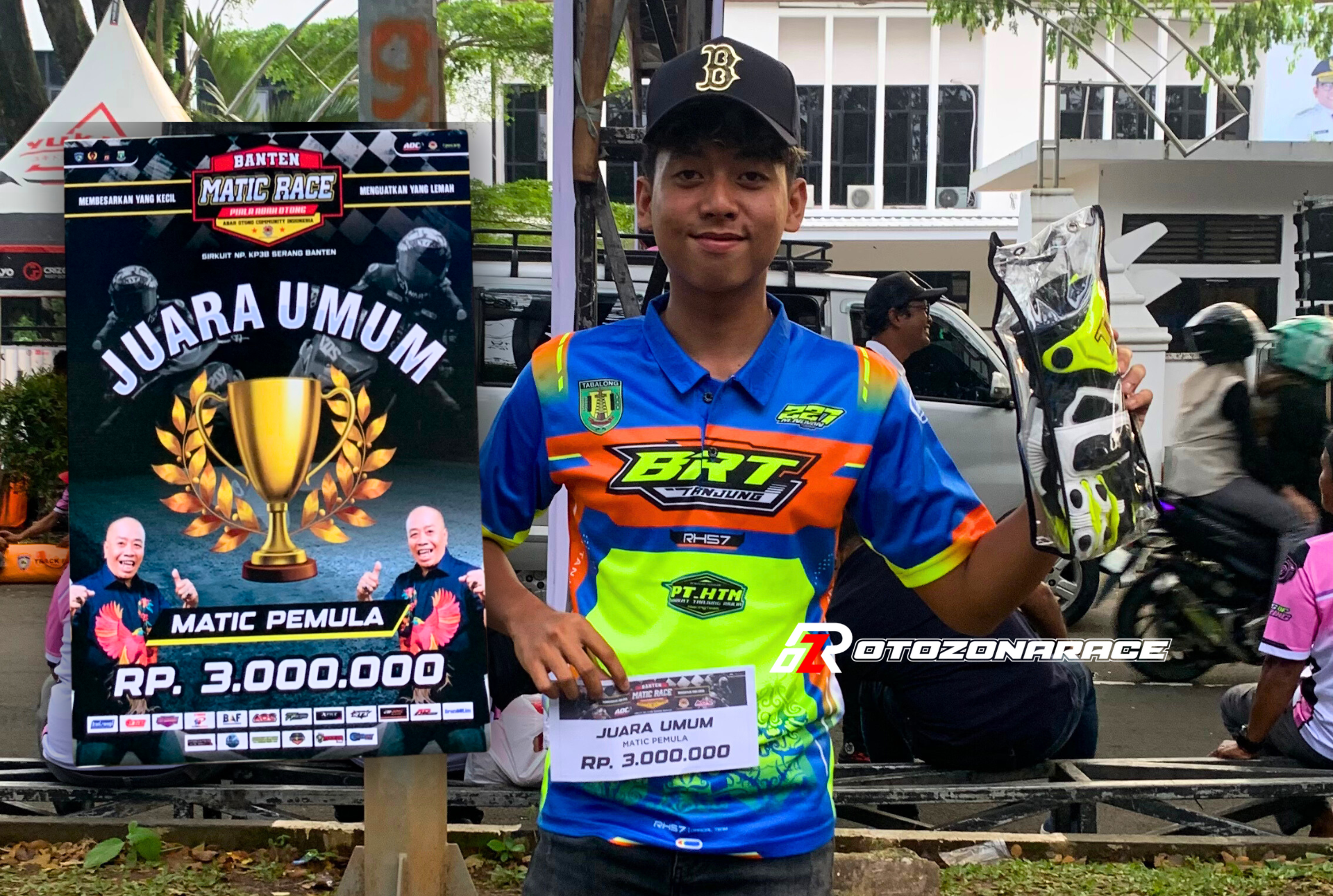 Novan Febrian Juara Umum Matic Pemula Di Banten Matic Race Piala Abah Otong 2026