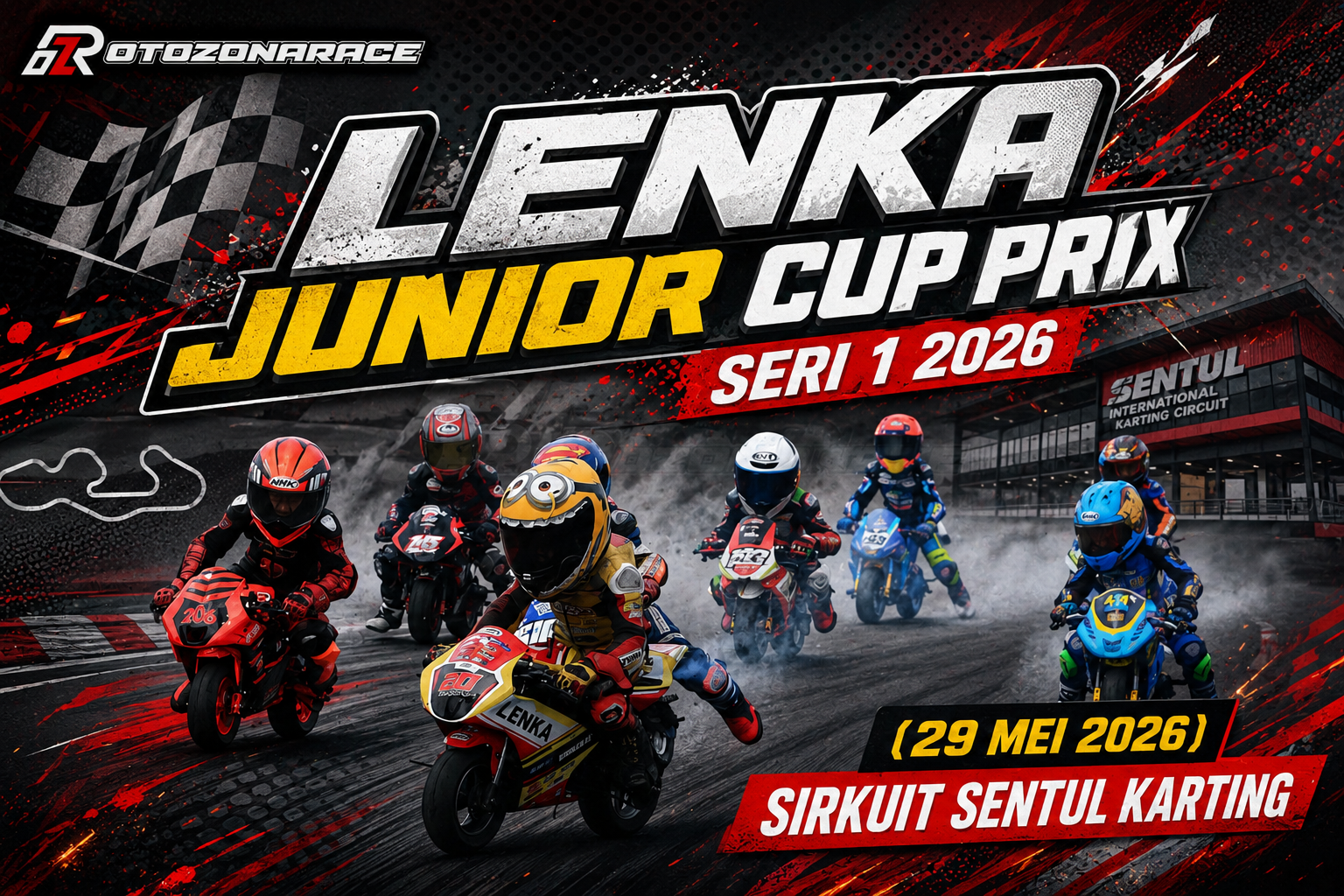 Ajang Pembinaan Rider Muda, Lenka Junior Cup Prix Siap Gelar Seri 1 Di Sentul Karting 29 Mei 2026